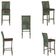 Mesa Bistrô E 4 Banquetas Roma Marrom Corda Estofado 9 Trama Verde