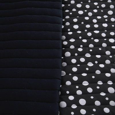 Kit Cobre Leito Colcha Polly Solteiro 2 Peças Malha 100% Algodão Estampa Bolinhas - Preto