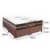 Cama Box Casal Bipartido Sintético + Colchão Molas Ensacadas Texas Prime Colchões 138cm - Suporta Até 120kg Por Pessoa