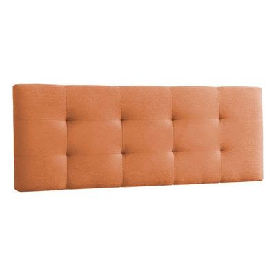 Canto Alemão Recamier Bau + Painel Madri 140cm Veludo Terracota - Inova Decor