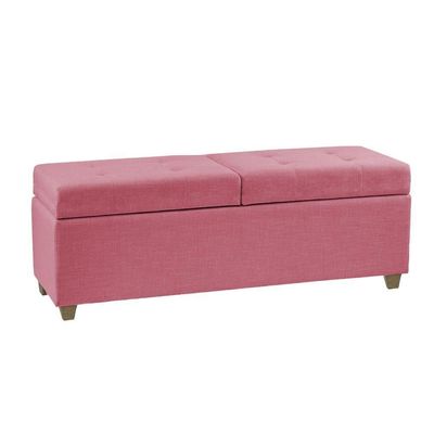 Canto Alemão Recamier Bau + Painel Madri 160cm Suede Pink - Inova Decor
