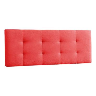 Canto Alemão Recamier Bau + Painel Madri 120cm Suede Vermelho - Inova Decor