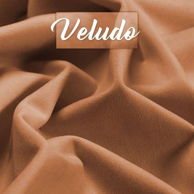 Canto Alemão Recamier Bau + Painel Madri 120cm Veludo Terracota - Inova Decor