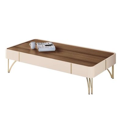 Buffet Aparador Cristaleira E Mesa De Centro Ester Off/castanho - Hb Móveis
