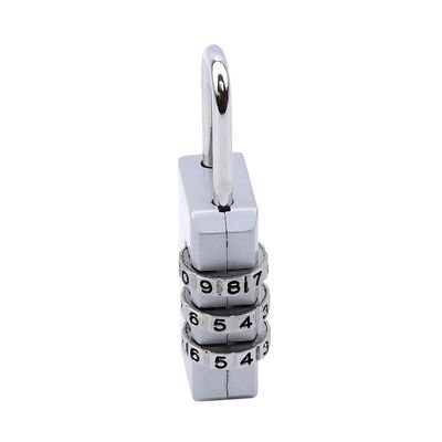 Cadeado Com Segredo 3 Dígitos Em Metal Resistente – Ideal Para Mala, Mochila E Armário Bloqueio Combinação cinza