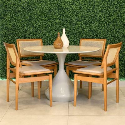 Mesa De Jantar Cone Lamp Redonda Laca - 110cm