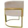 Poltrona / Cadeira Luna Base Metalica Smf Decor Cor:bege