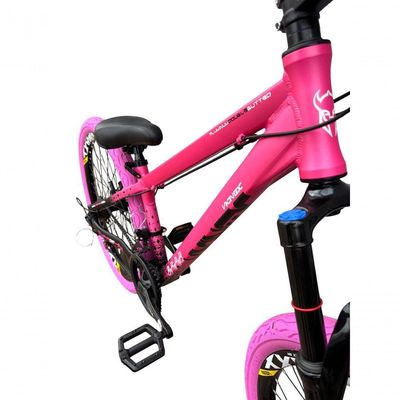 Bicicleta aro26 Vikingx Tuff X44 Câmbios Shimano 21v Freio Hidráulico Freeride Pneu Flame RosaPreto