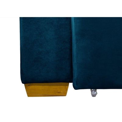 Sofá Modular 6 Lugares 3.05M Retrátil E Reclinável Azul