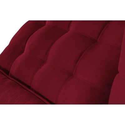 Sofá 6 Lugares 2.90 Mt Retrátil E Reclinável Veludo Vermelho