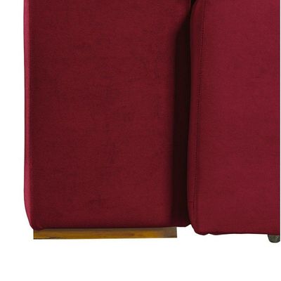 Sofá 6 Lugares 2.90 Mt Retrátil E Reclinável Veludo Vermelho