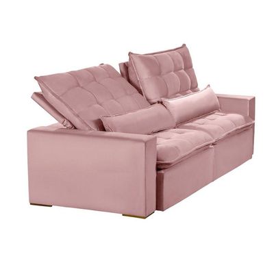 Sofá 5 Lugares 2.50 Mt Retrátil E Reclinável Sofatec Rose