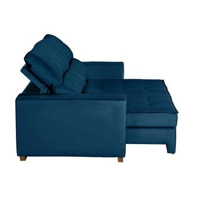 Sofá Baú San Marino Retrátil E Reclinável 3 Lugares Sofatec Azul