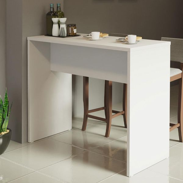 Bancada para Cozinha Reims Madesa 115 cm - Branco Branco