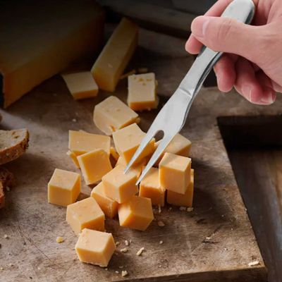 Faca Garfo Queijo Manteiga Jogo Aço Inox Prata 2un