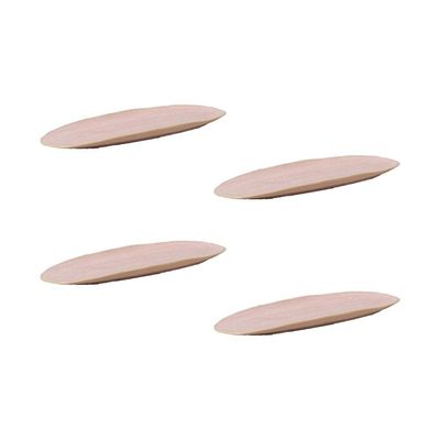 Conjunto de Travessas Ovais Pequenas Orgânico Litchi 23x11cm 4 Peças Porto Brasil Rosa