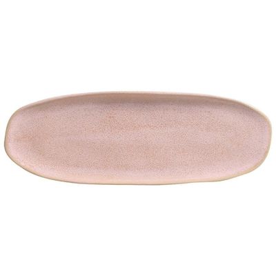 Conjunto de Travessas Ovais Pequenas Orgânico Litchi 23x11cm 4 Peças Porto Brasil Rosa