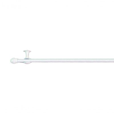 Kit Varão Simples Para Cortina 2,00m Vilela Metalizado 100% Ferro - Branco