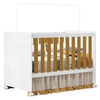 Quarto De Bebê Americano 4 Portas Com Berço Americano Katatau Branco Acetinado Savana - Reller - Henn E Colchão Ortobom
