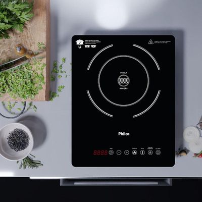 Fogão Cooktop Philco Pct12p Preto Táctil Led Eletrico Bivolt