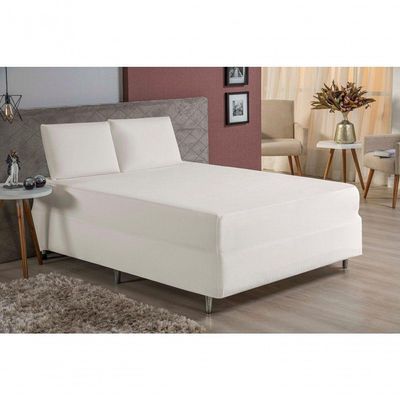 Jogo De Cama Casal Nobre 3 Peças Luva De Box 55cm De Altura Malha 100% Algodão - Palha