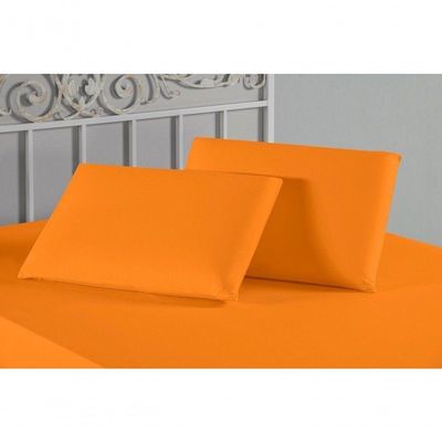 Fronha Nobre 1 Peça 50cm X 70cm Malha 100% Algodão - Laranja