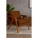 Kit 2 Poltronas Mona Luxo Madeira Maciça Linho Terracota Para Sala De Estar Decorativa Moderna