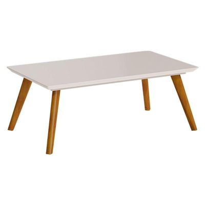Estante Home Theater Fit 1.2 Com Mesa De Centro Classic Nature Off White - Imcal
