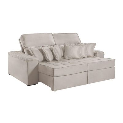 Sofa Martins M-188 02 Md.80 Com Almofadas V-211 Creme