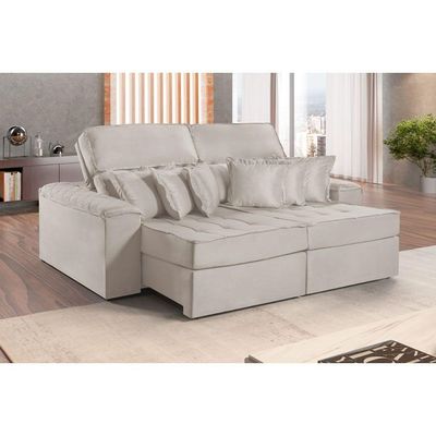 Sofa Martins M-188 02 Md.80 Com Almofadas V-211 Creme
