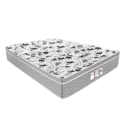 Cama Box Casal Tecido Sintético Preto Com Colchão De Molas Ensacadas - Probel Evolution