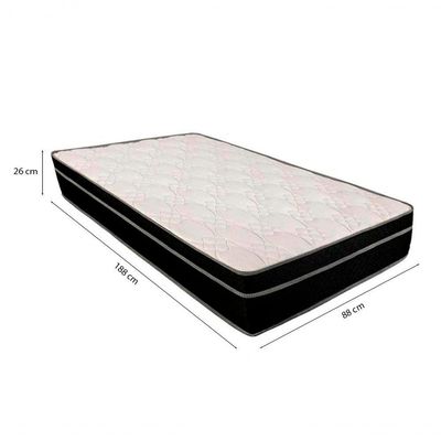 Cama Box Solteiro 88 Suede Cinza Com Colchão Espuma D33 Marrocos 30cm