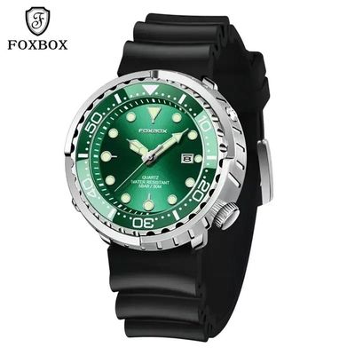 Relógio Masculino Foxbox 0024 Esporte Prova D água Com Cronógrafo Verde