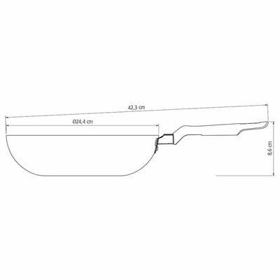 Frigideira Funda Tramontina Loreto 24cm 2,2l Alumínio Com Rev. Interno Antiad Starflon Max 27815422