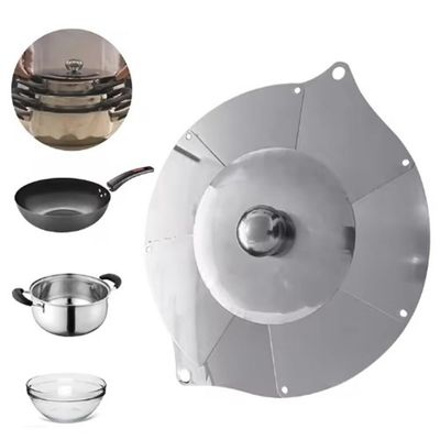 Tampa Universal De Inox Ajustável – Retrátil P- Panelas E Frigideiras Mudança P- Tua Cozinha!