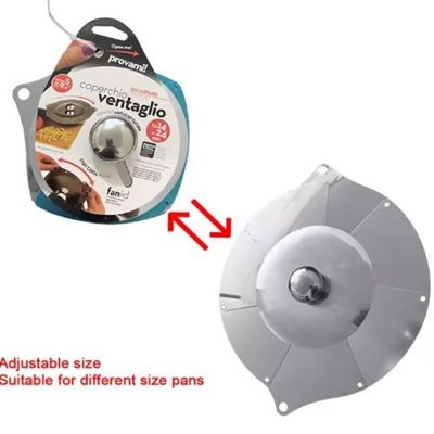 Tampa Universal De Inox Ajustável – Retrátil P- Panelas E Frigideiras Mudança P- Tua Cozinha!