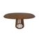 Mesa De Jantar Redonda Em Madeira 180x110cm Base Cone Palito nogueira