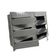 Caixa De Correios Cinza 6 Módulos Tamanho 15x50x36cm Aço Cinza