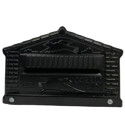 Caixa De Correios Pombinho Preta De Grade Pequena 12x25x12cm Preta