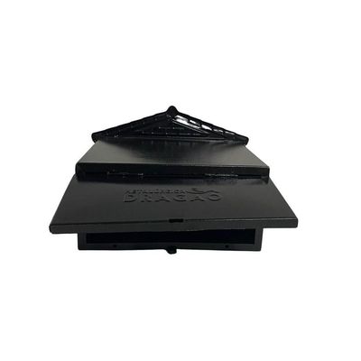 Caixa De Correios Pombinho Preta De Grade Pequena 12x25x12cm Preta