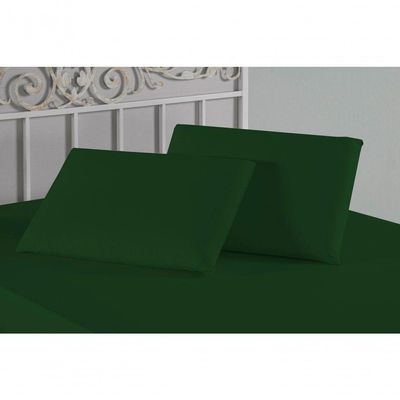 Kit Fronhas Nobre 2 Peças 50cm X 70cm Malha 100% Algodão - Verde-bandeira