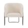 Poltrona Sala De Estar Marie Base Aço Titânio Bouclé Off White - Nexta Casa