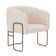 Poltrona Sala De Estar Marie Base Aço Titânio Bouclé Off White - Nexta Casa