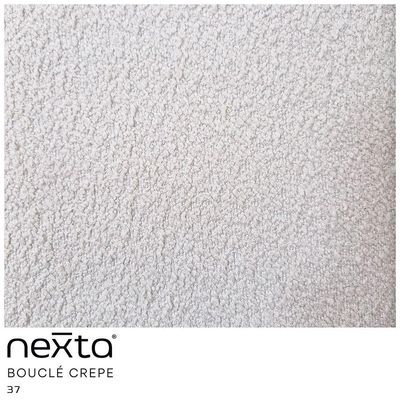 Poltrona Kaira Mesa Lateral Direita Base Fixa Preto Bouclé Creep Off White - Nexta Casa