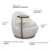 Poltrona Kaira Mesa Lateral Direita Fixa Titânio Bouclé Creep Off White - Nexta Casa