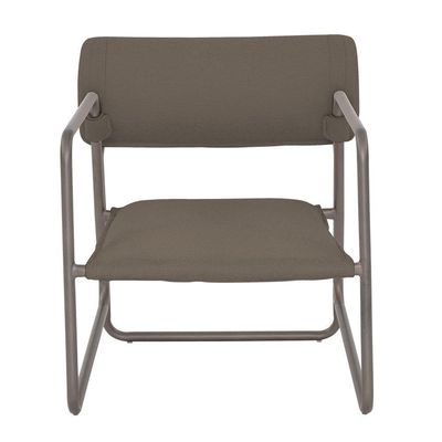 Poltrona Detroit Base Titânio Bouclé Marrom - Nexta Casa