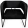 Poltrona Decorativa Scarlett Base Aço Preto Veludo Preto - Nexta Casa