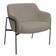 Poltrona Decorativa Jade Base Aço Preto Bouclé Marrom Claro - Nexta Casa
