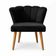Poltrona Design Moderno Conforto Luxo Recepção Pétala Suede Preto