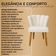 Poltrona Design Moderno Conforto Luxo Recepção Pétala Suede Preto